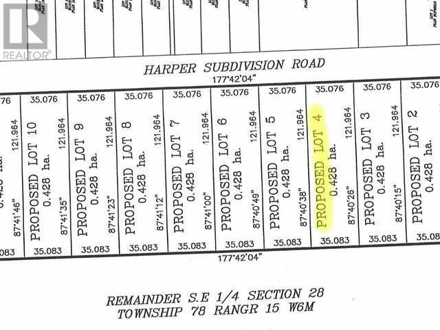 Lot 4 HARPER Subdivision, Dawson Creek