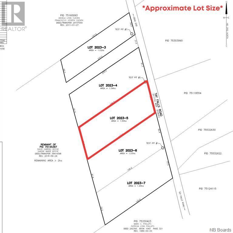 Vacant Land For Sale | Lot 5 Tay Falls Road | Stanley | E6B1M7