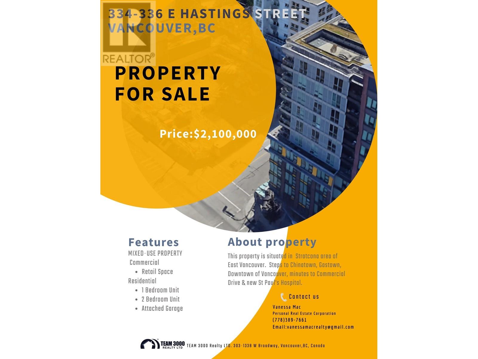 334 336 E HASTINGS STREET, Vancouver
