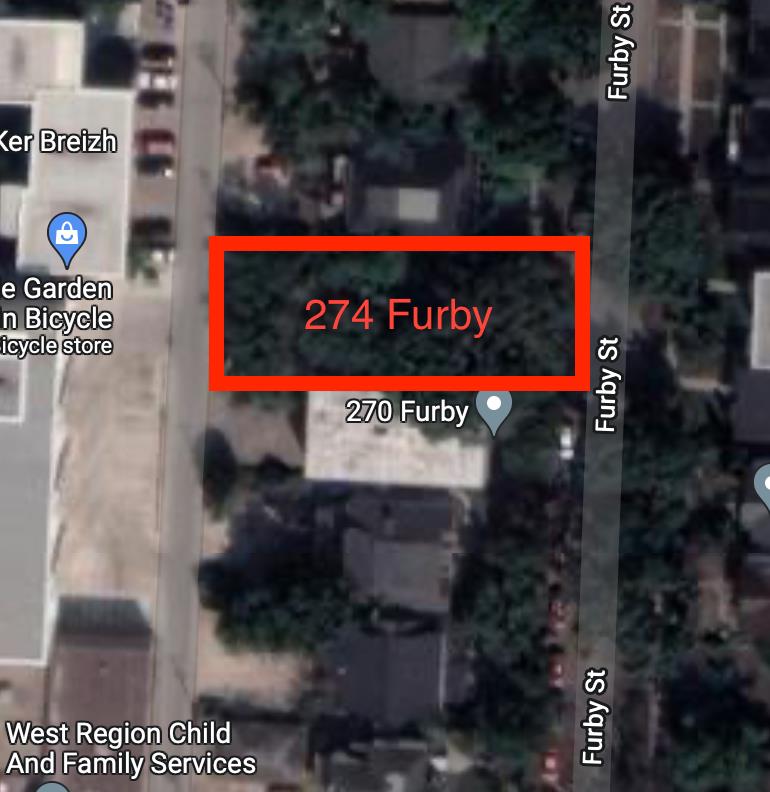 Vacant Land For Sale | 274 Furby St | Winnipeg | R3C2A9