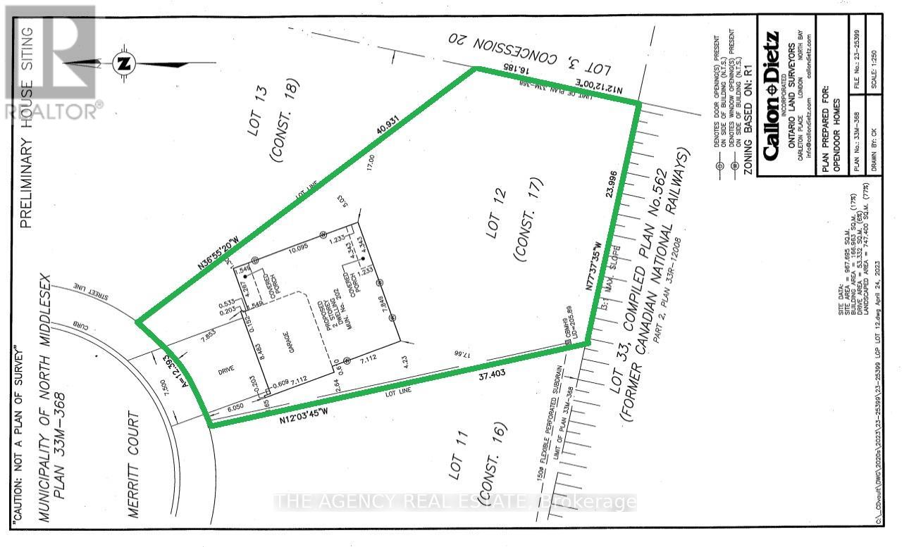 Vacant Land for Sale in LOT    MERRITT COURT North Middlesex (Parkhill) 