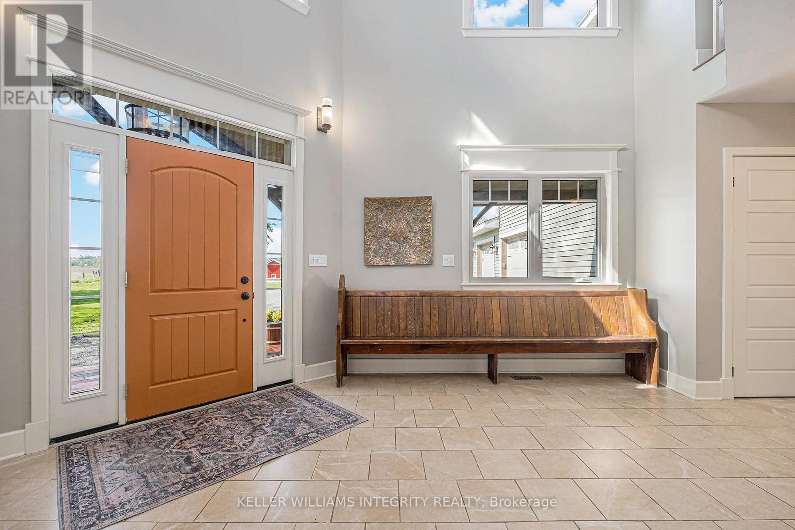 Spacious tiled foyer