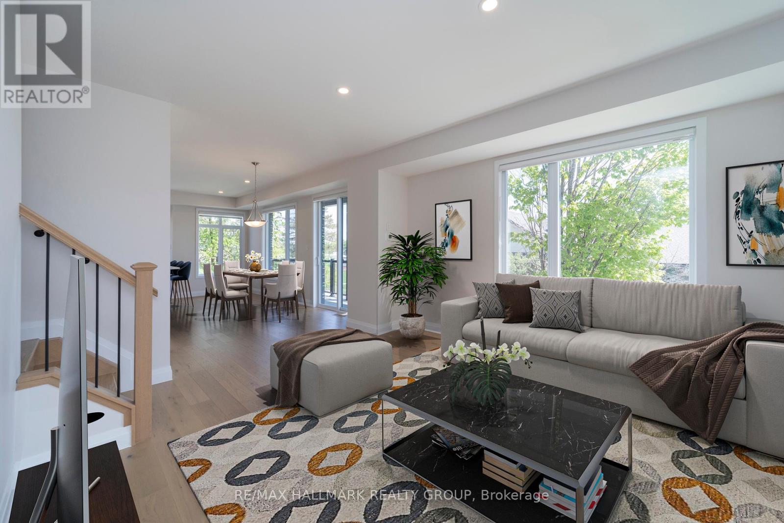 Living Area with Virtual Staging