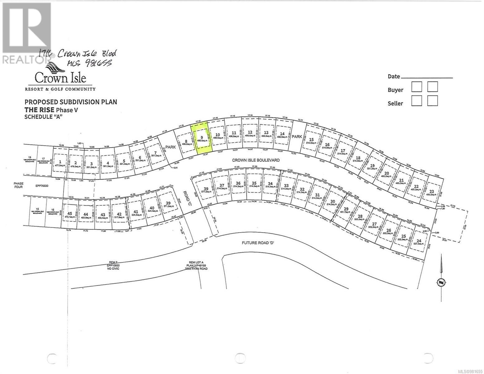 Lot 9 1716 Crown Isle Blvd, Courtenay real estate listing 981655