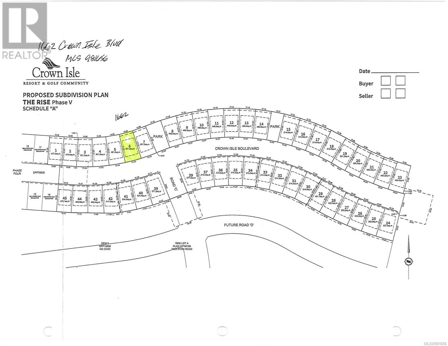 Lot 6 1662 Crown Isle Blvd, Courtenay real estate listing 981656
