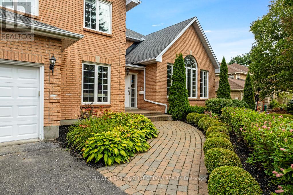 Front interlock walkway graced by perennials