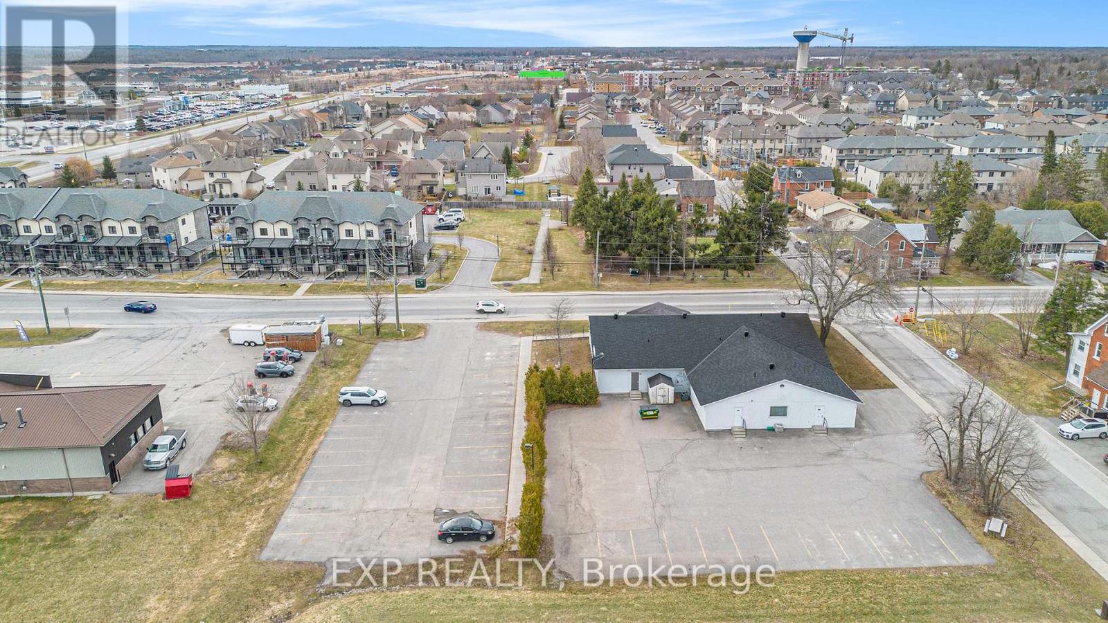North and east parking lots