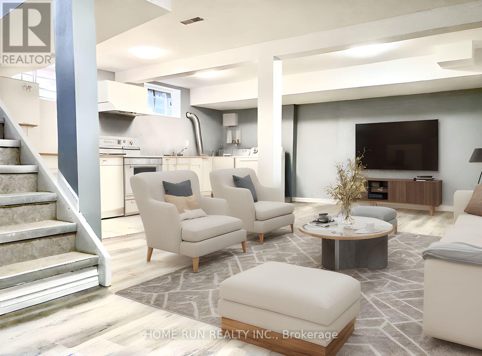 Virtual staged living room