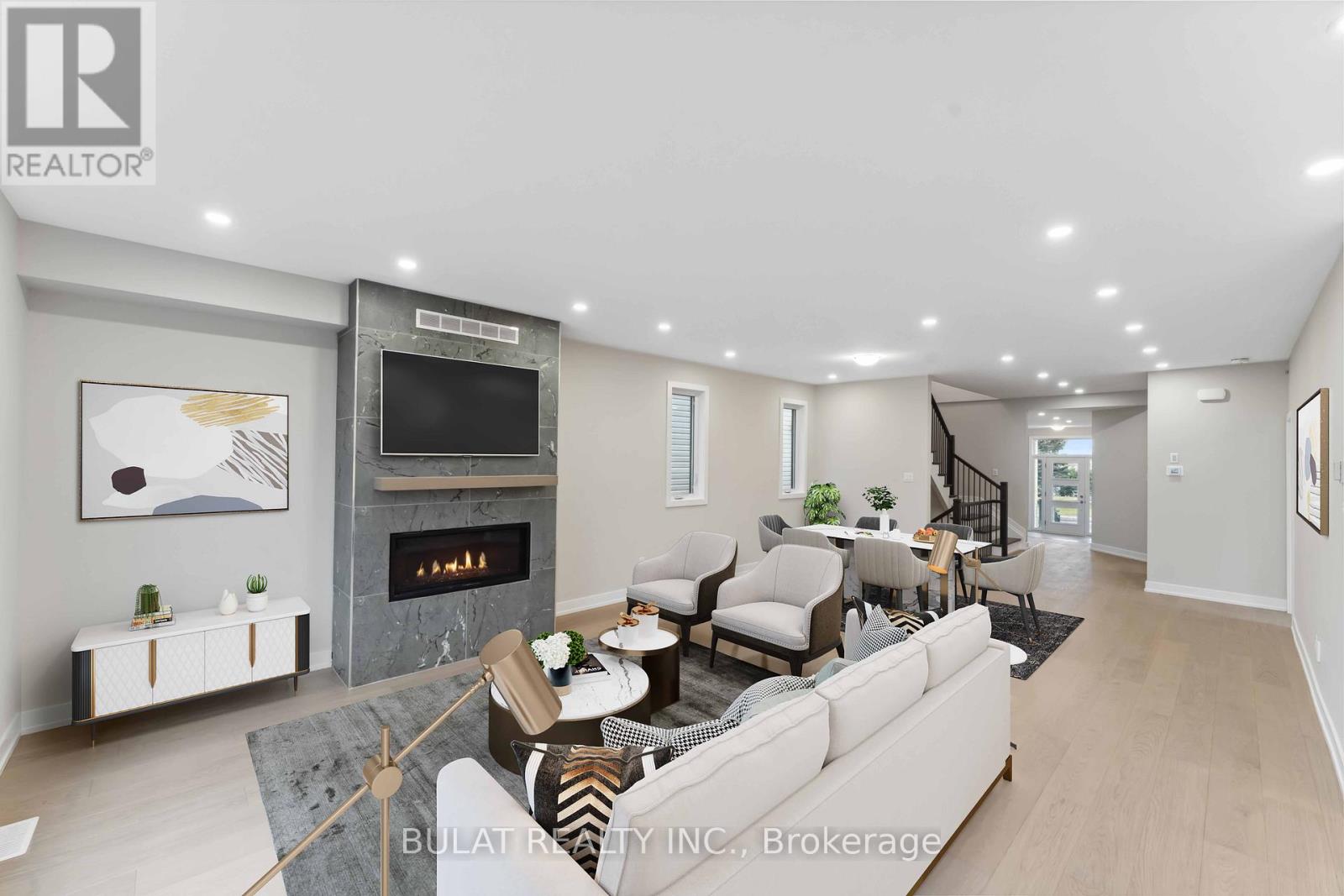 Virtually stage living and dining room