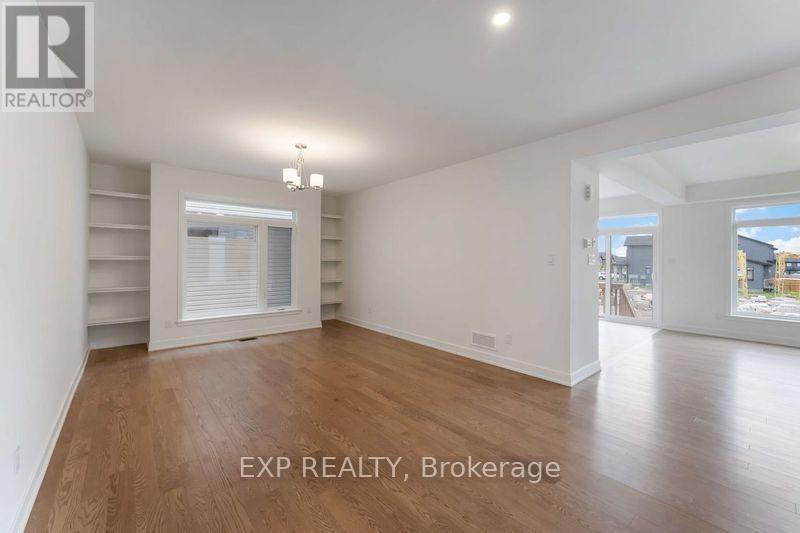 Built in shelving in dining room