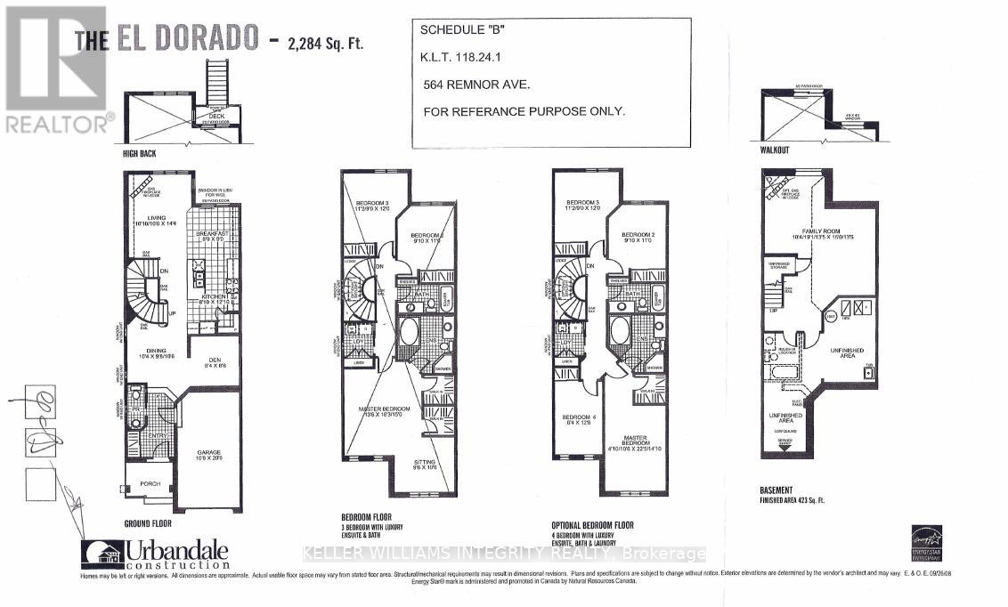 4 Bedrooms 3.5 baths + Main floor Den