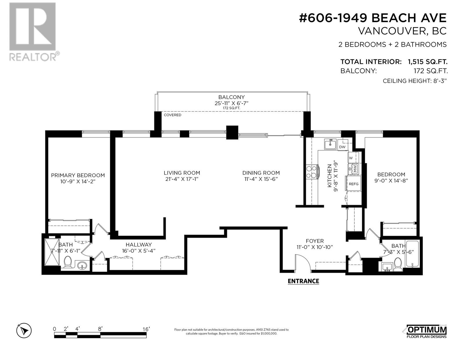 606 1949 BEACH AVENUE, Vancouver real estate listing R3009935
