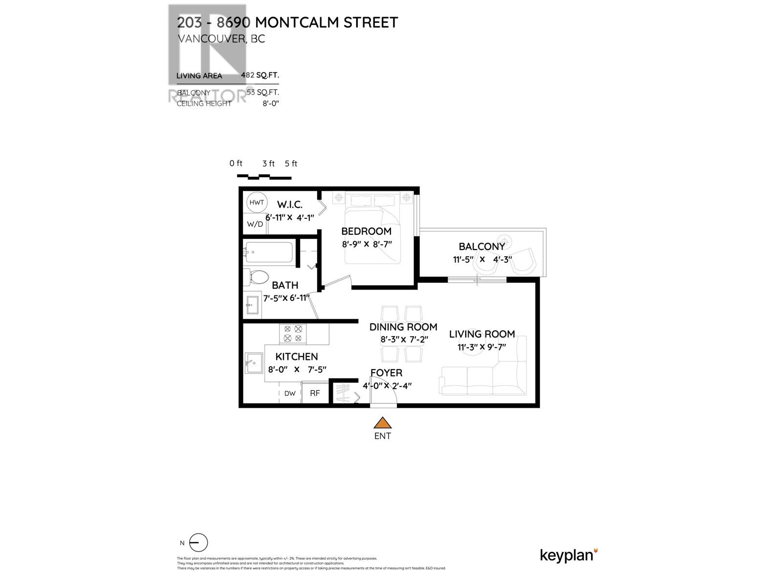 203 8690 MONTCALM STREET, Vancouver real estate listing R3009995