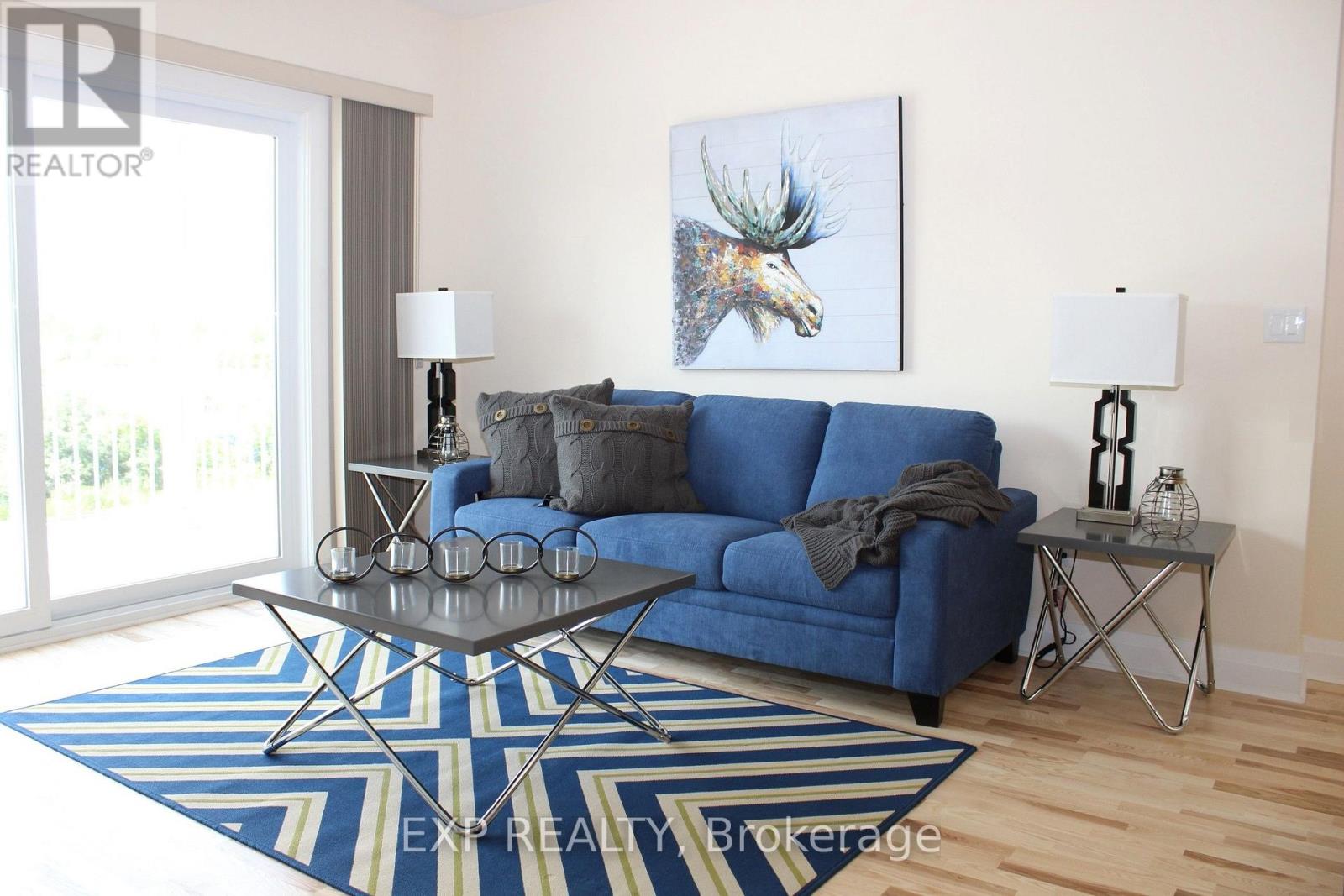 Living room with large patio door