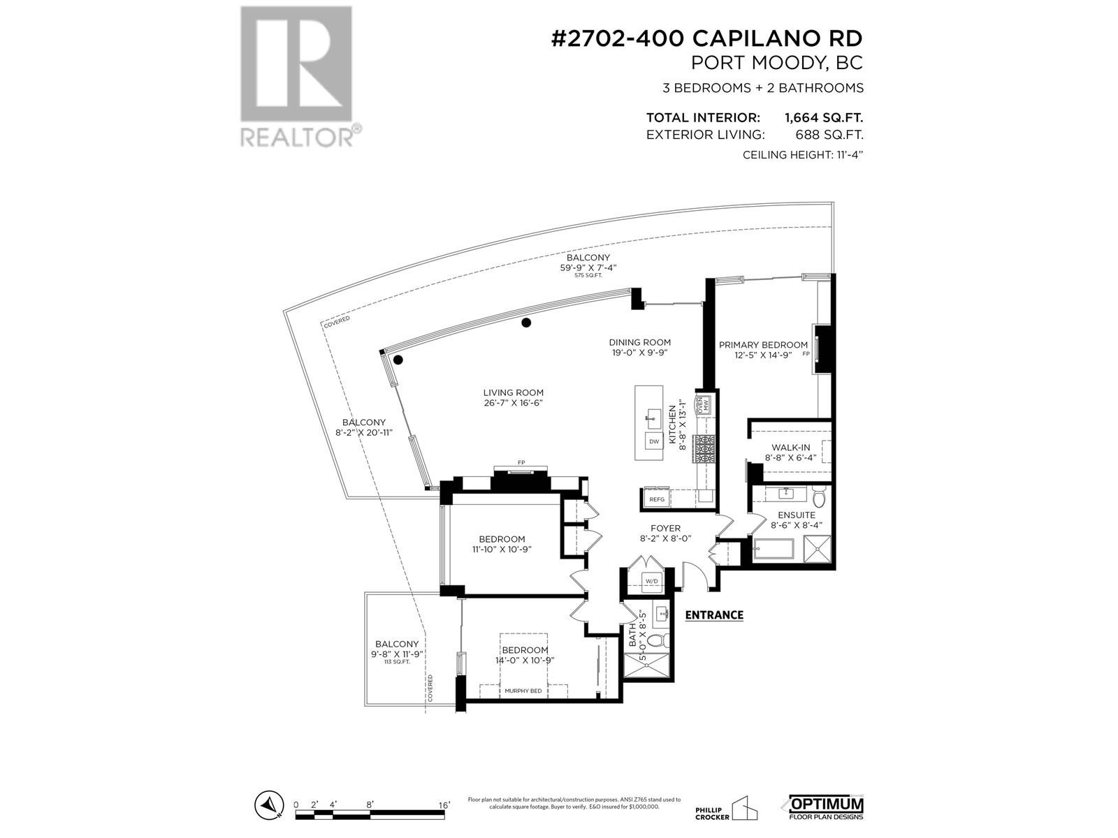 PH2702 400 CAPILANO ROAD, Port Moody real estate listing R3012946