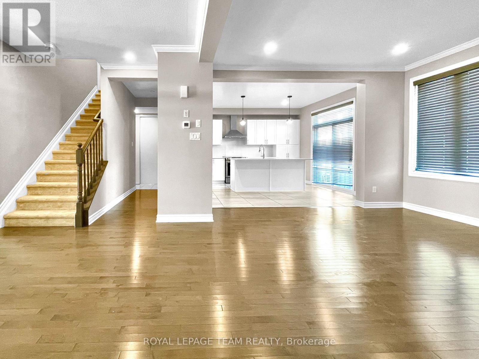 Dining room, living room, kitchen