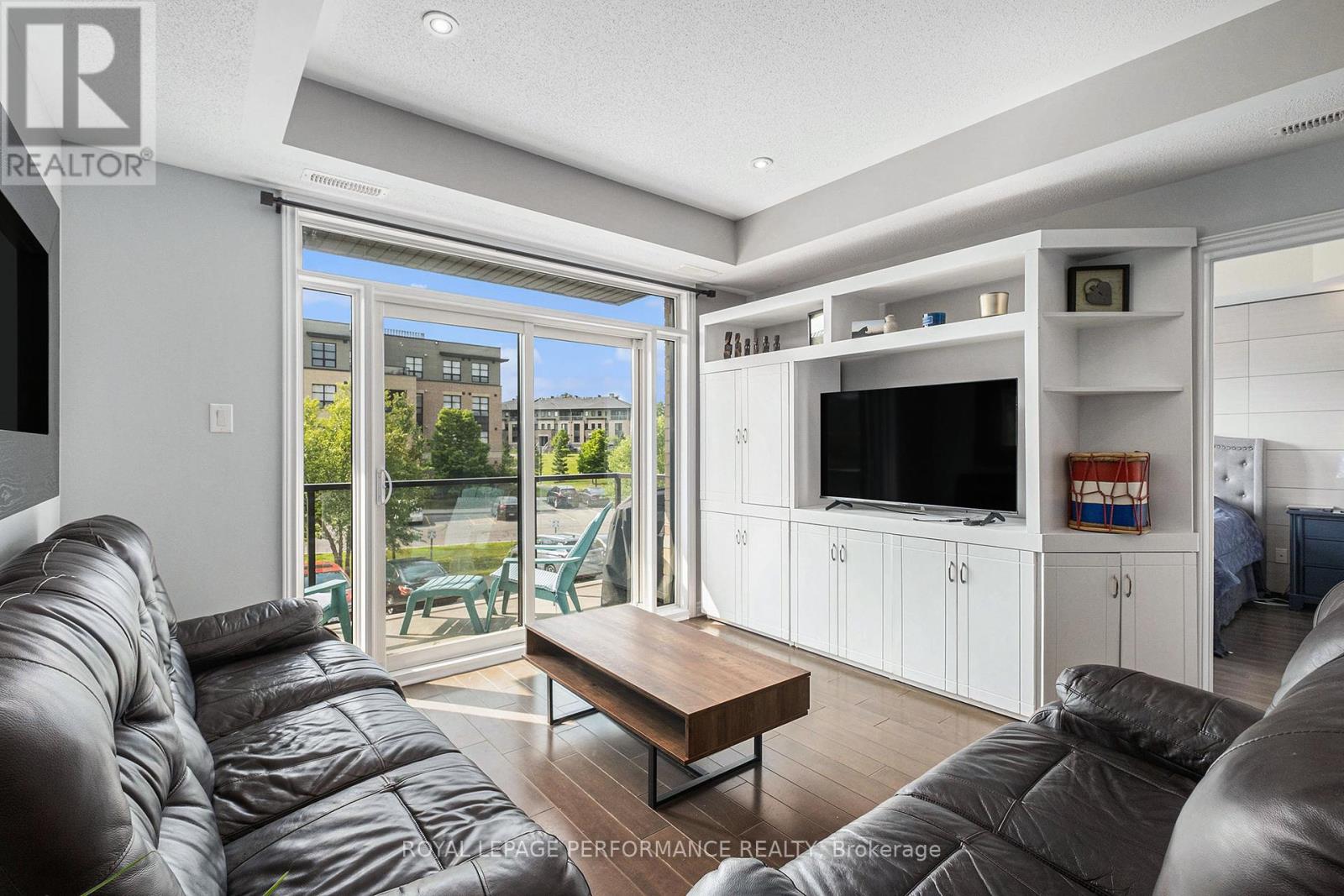 Living room with built-ins