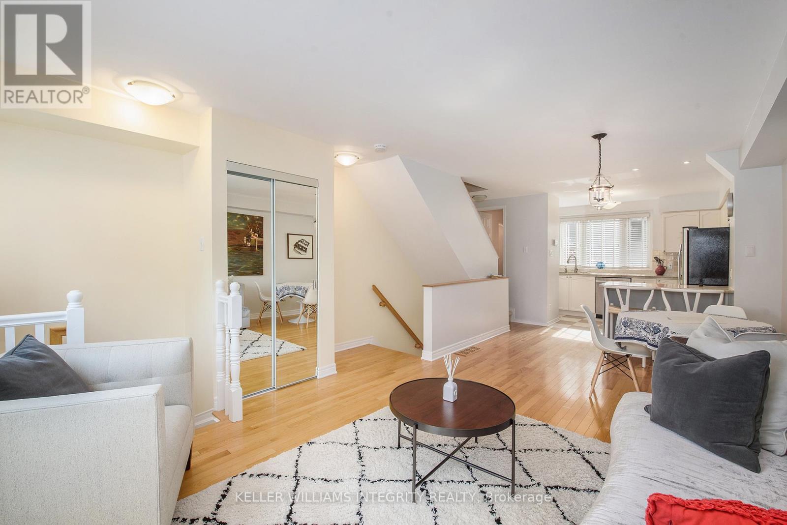 Bright combined living and dining space