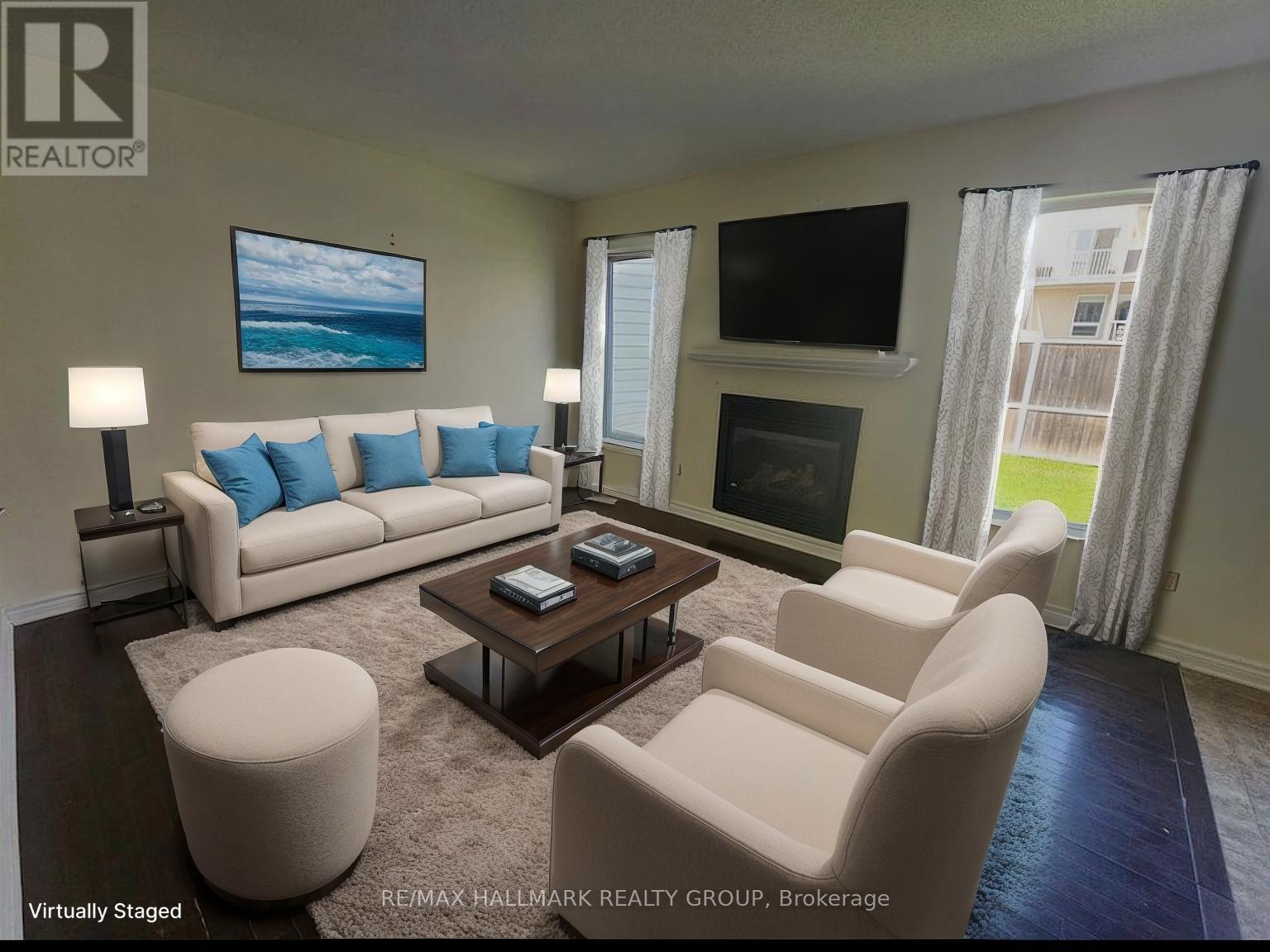 Virtually staged Family room