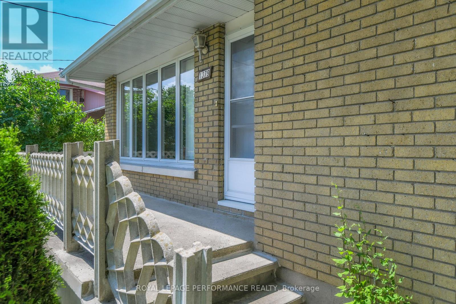 Decorative railing at front porch