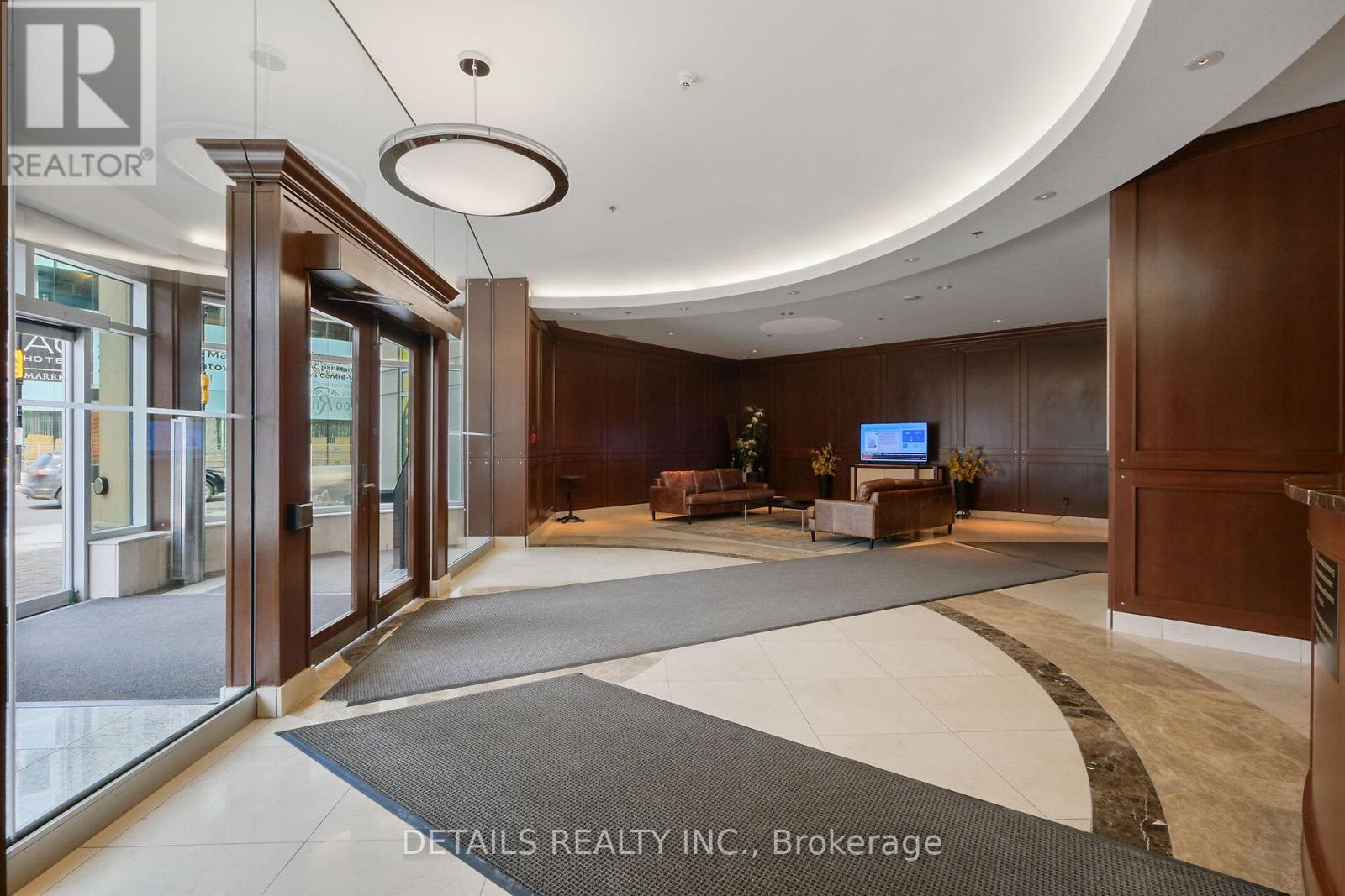 Spacious bright lobby area.