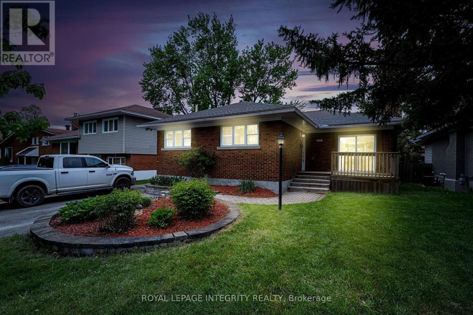 Twilight front of the house