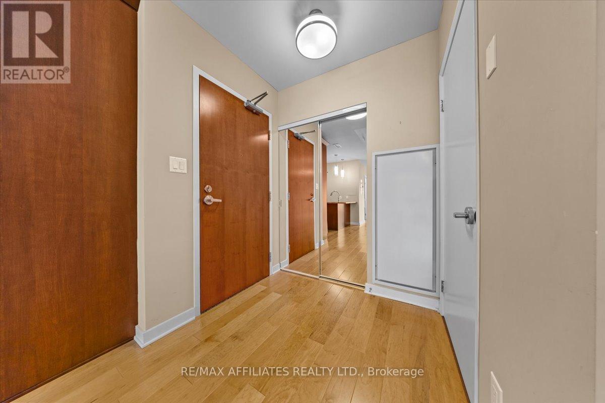 Hardwood in the unit foyer