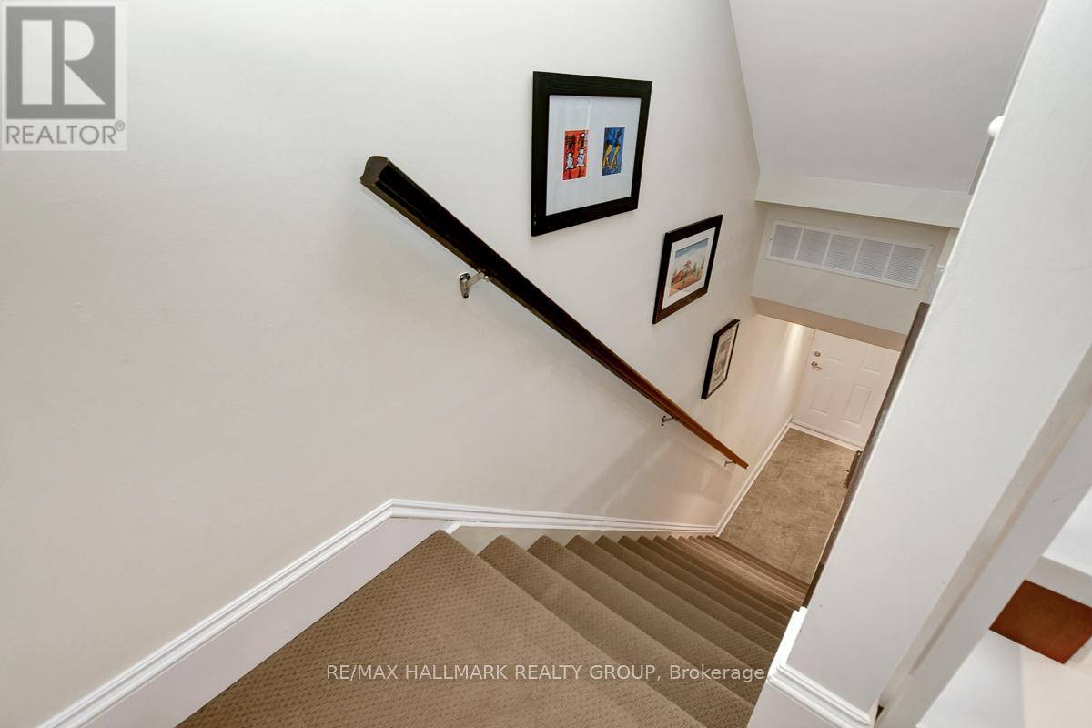 Looking down toward the front entrance