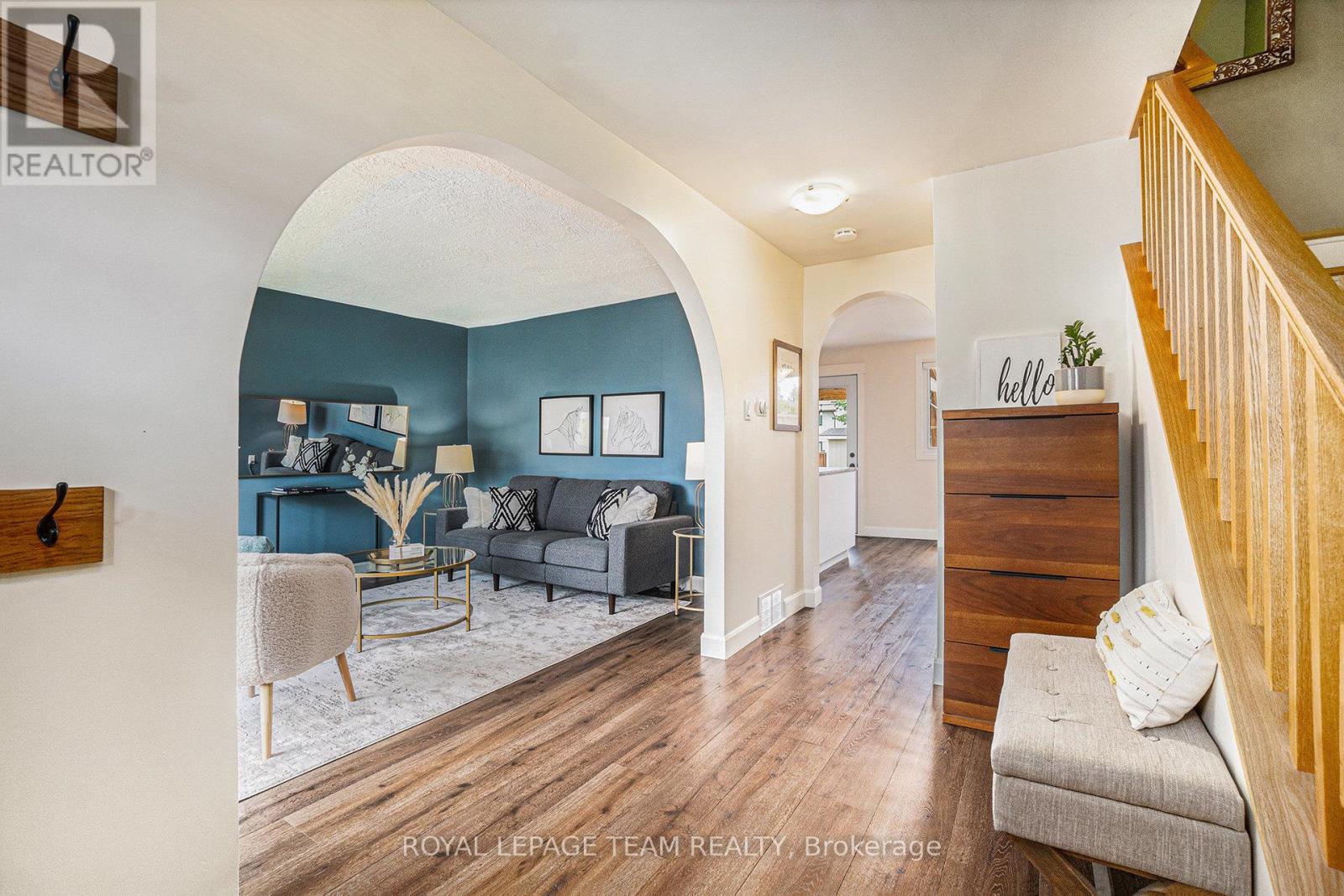 Foyer and living room