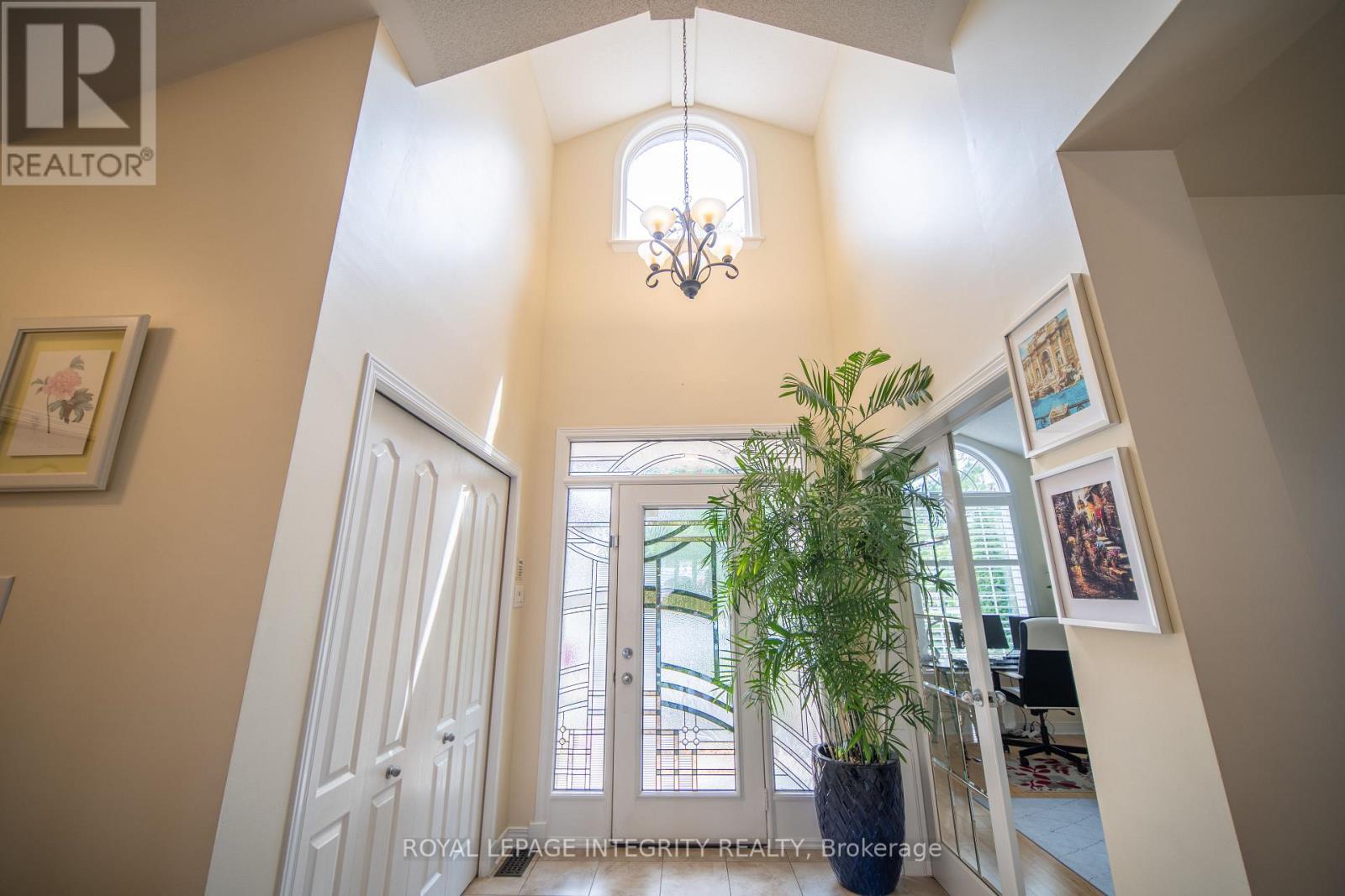 Vaulted ceiling foyer