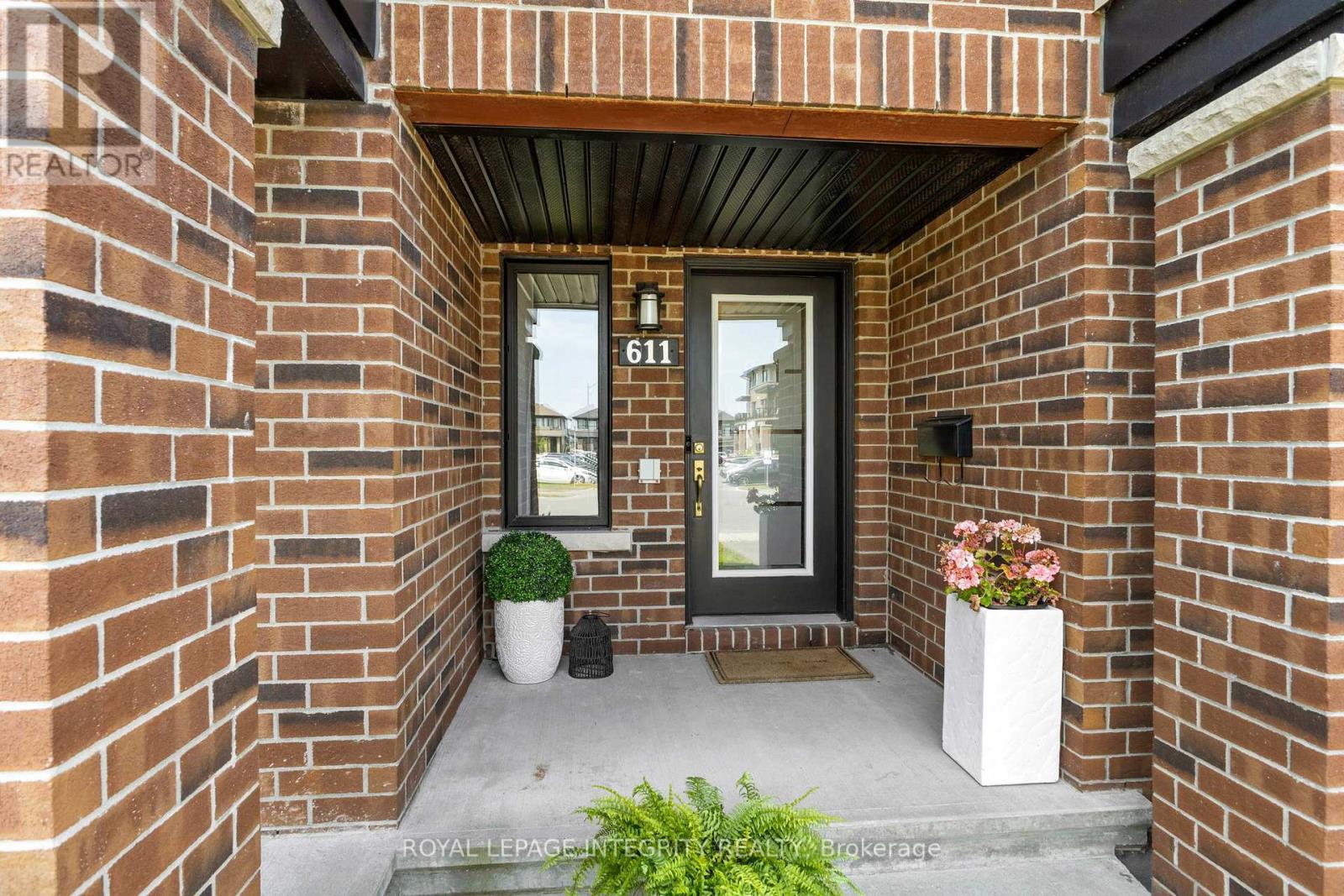 Cozy covered front entrance