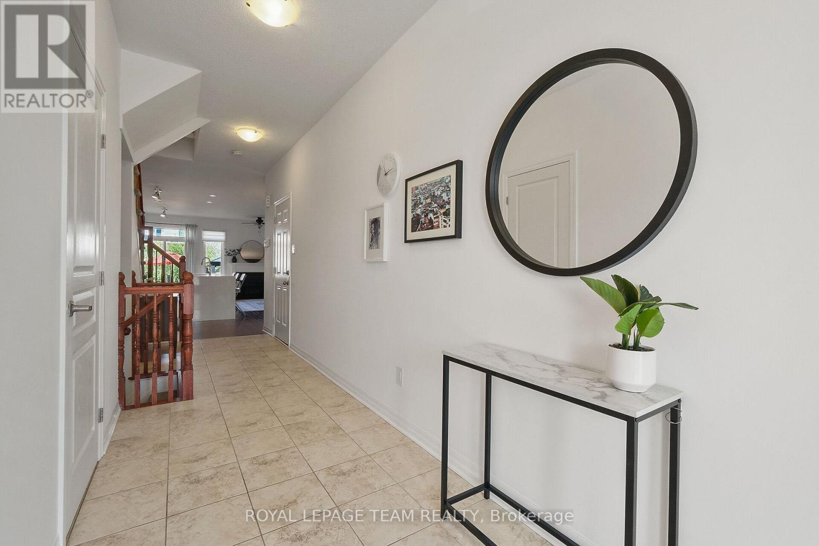 a warm and welcoming front foyer...