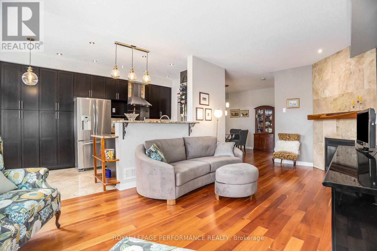 Hardwood on 2 levels