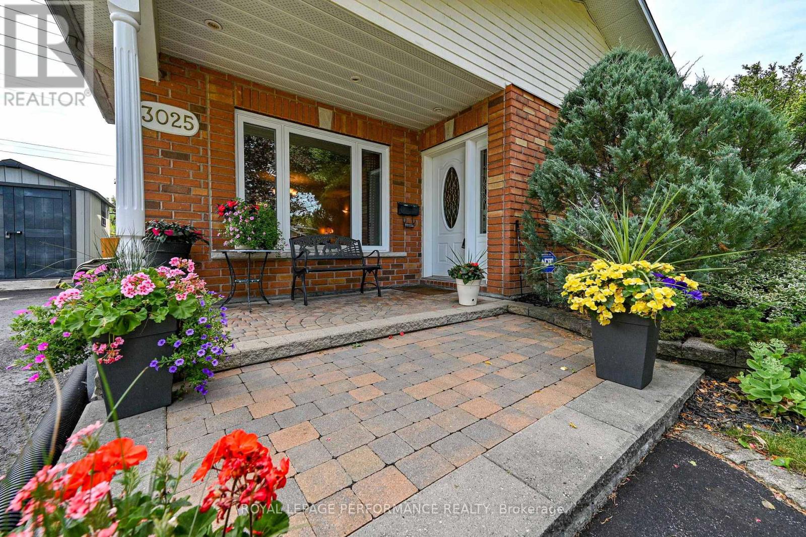 Inviting front entrance and sitting area