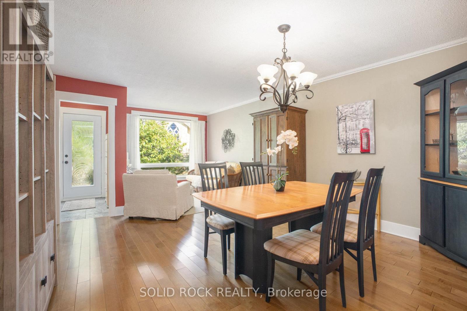 Main floor living room & dining room