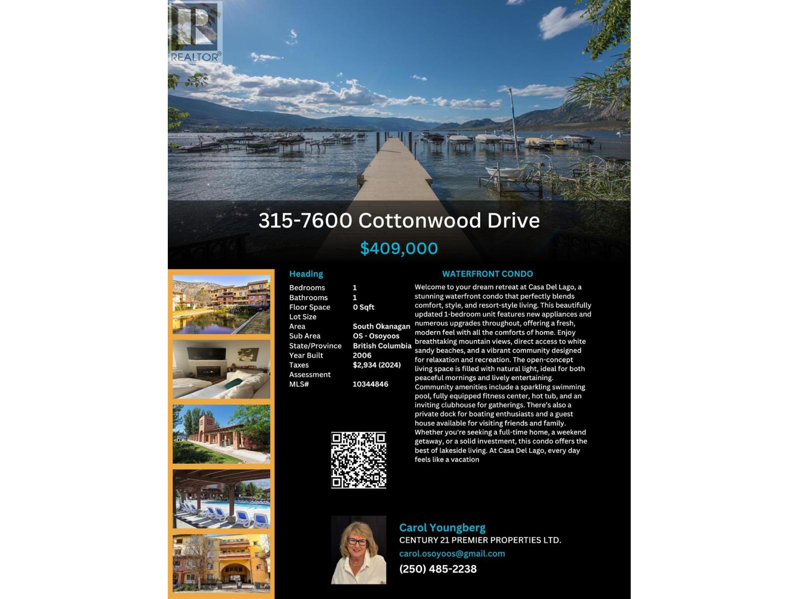 7600 COTTONWOOD Drive Unit# 315, Osoyoos