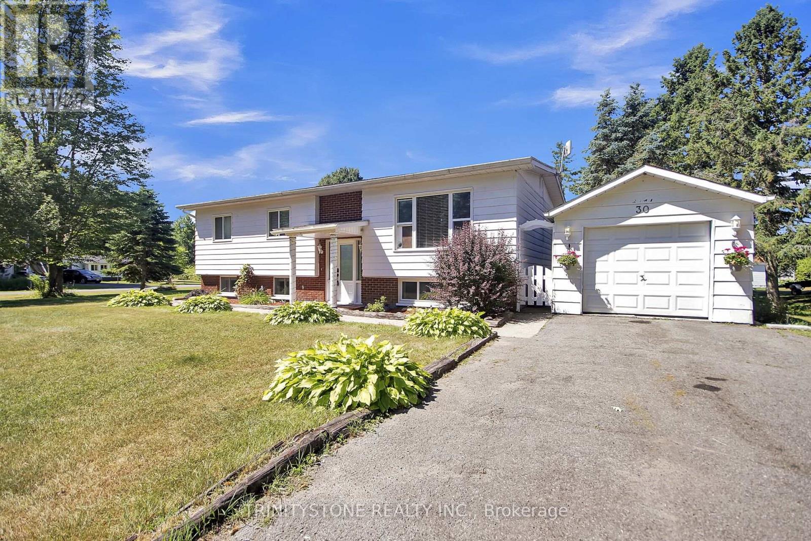 Driveway and detached garage