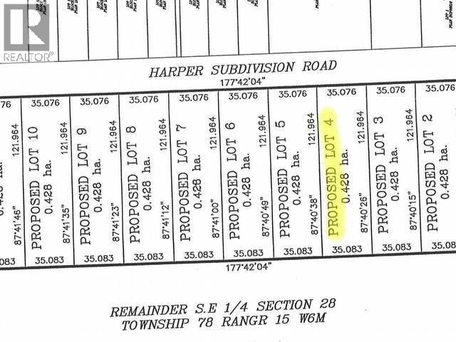Lot 4 HARPER Subdivision, Dawson Creek