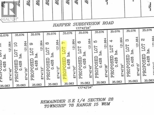 Lot 7 HARPER Subdivision, Dawson Creek