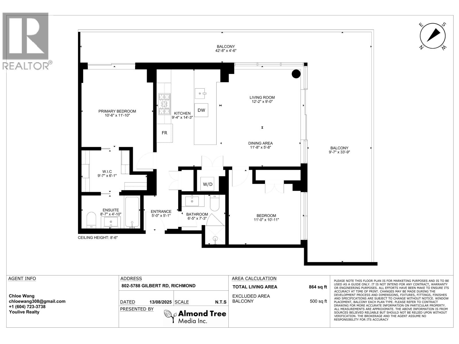 Photo 11 of 802 5788 Gilbert Road, Richmond BC