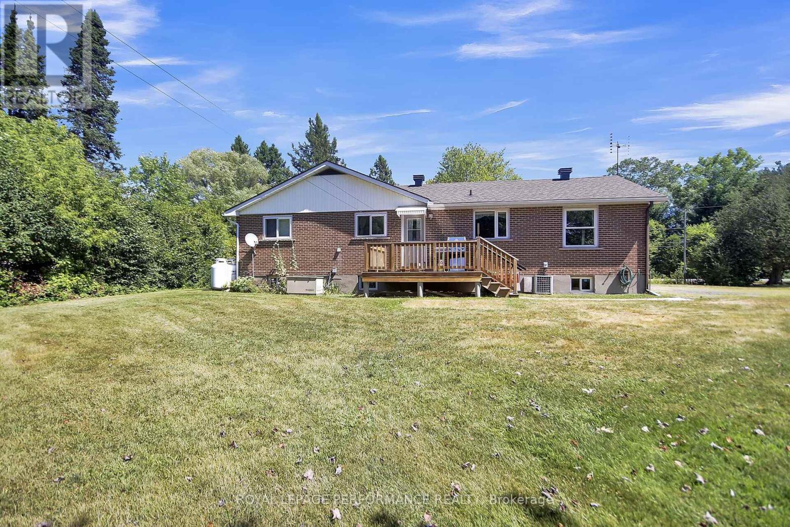Rear of home , note the raised deck