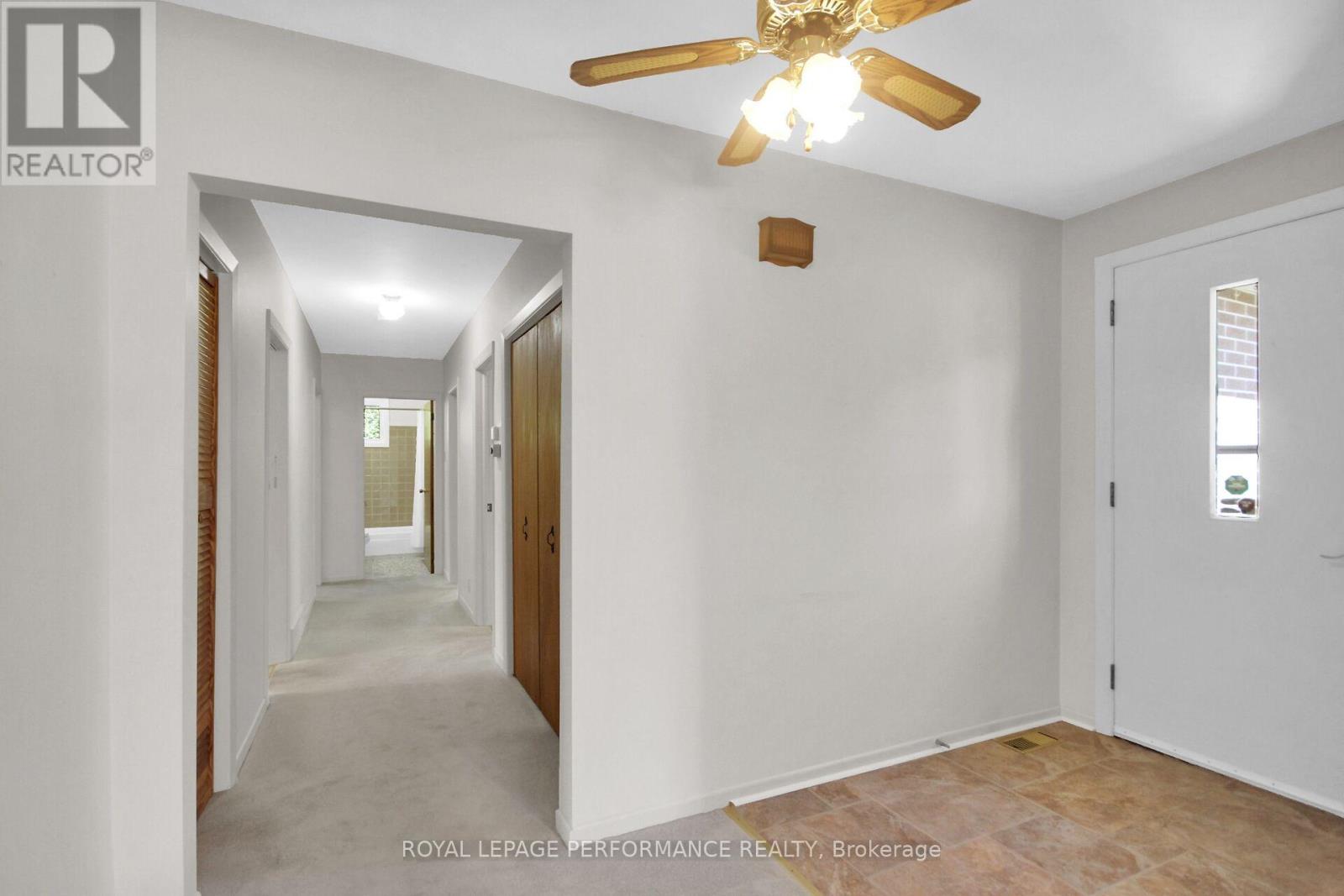 Main entrance, hallway to 4 piece bathroom