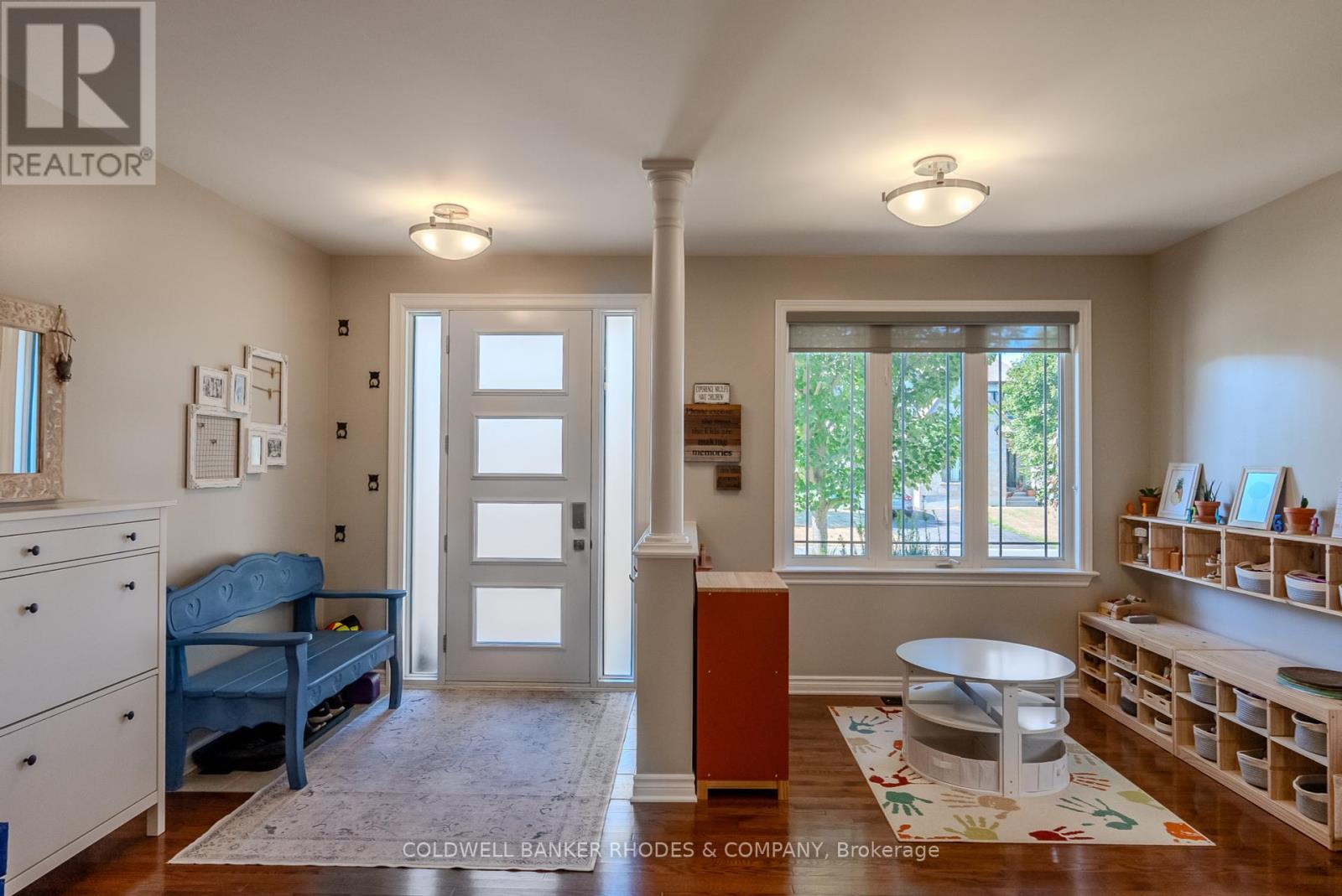 Foyer and living room