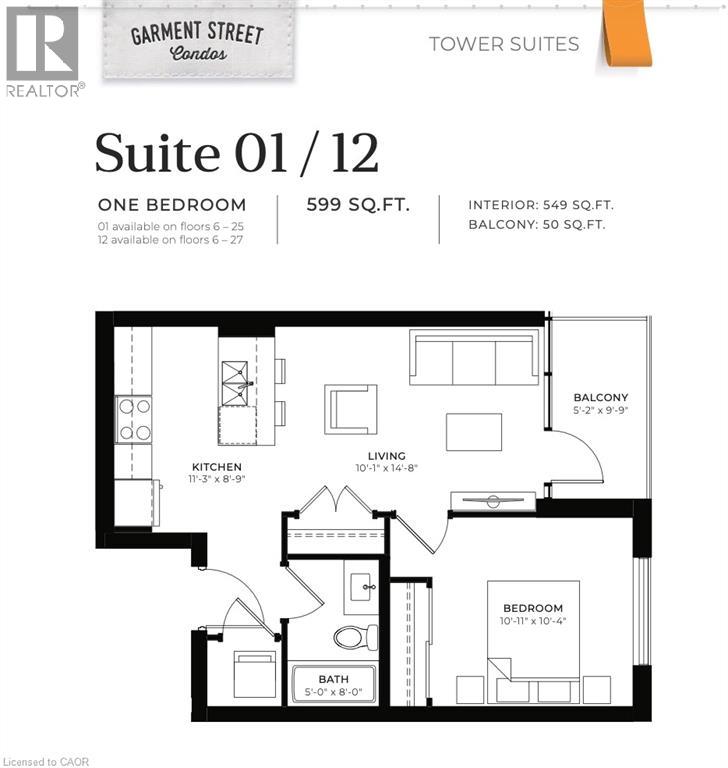 Photo 4 of 108 Garment Street Unit 1101, Kitchener ON