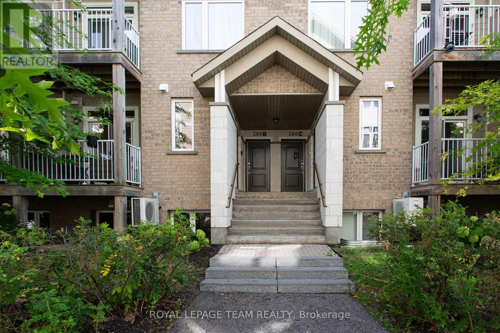 Front facing the entrance landing