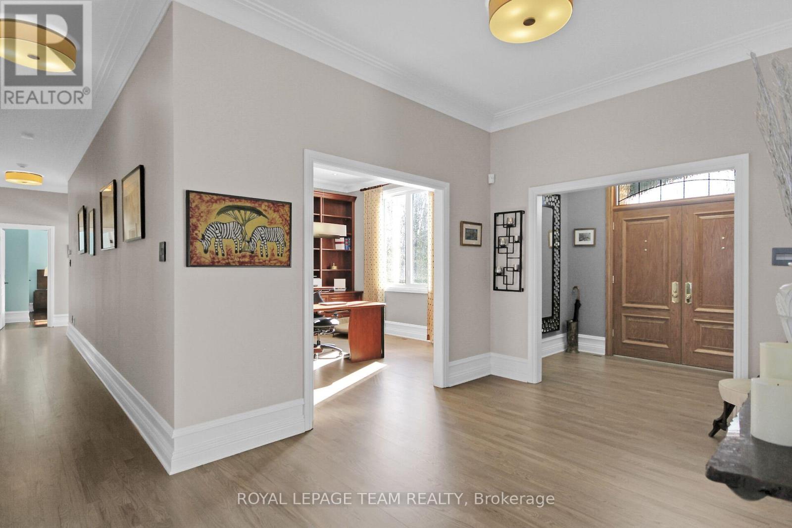 Home office and hallway to bedroom wing