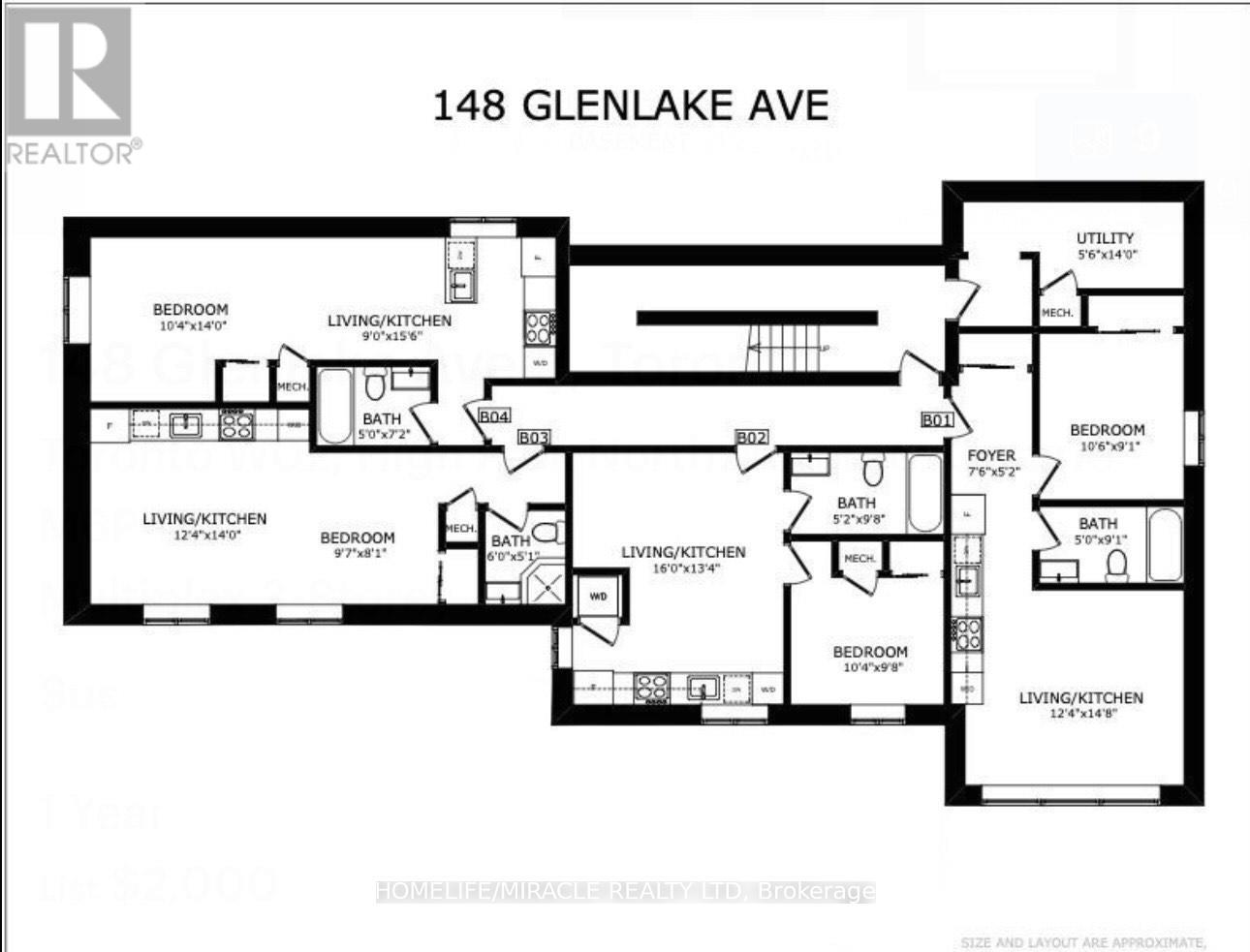 Photo 5 of 3 148 Glenlake Avenue, Toronto ON