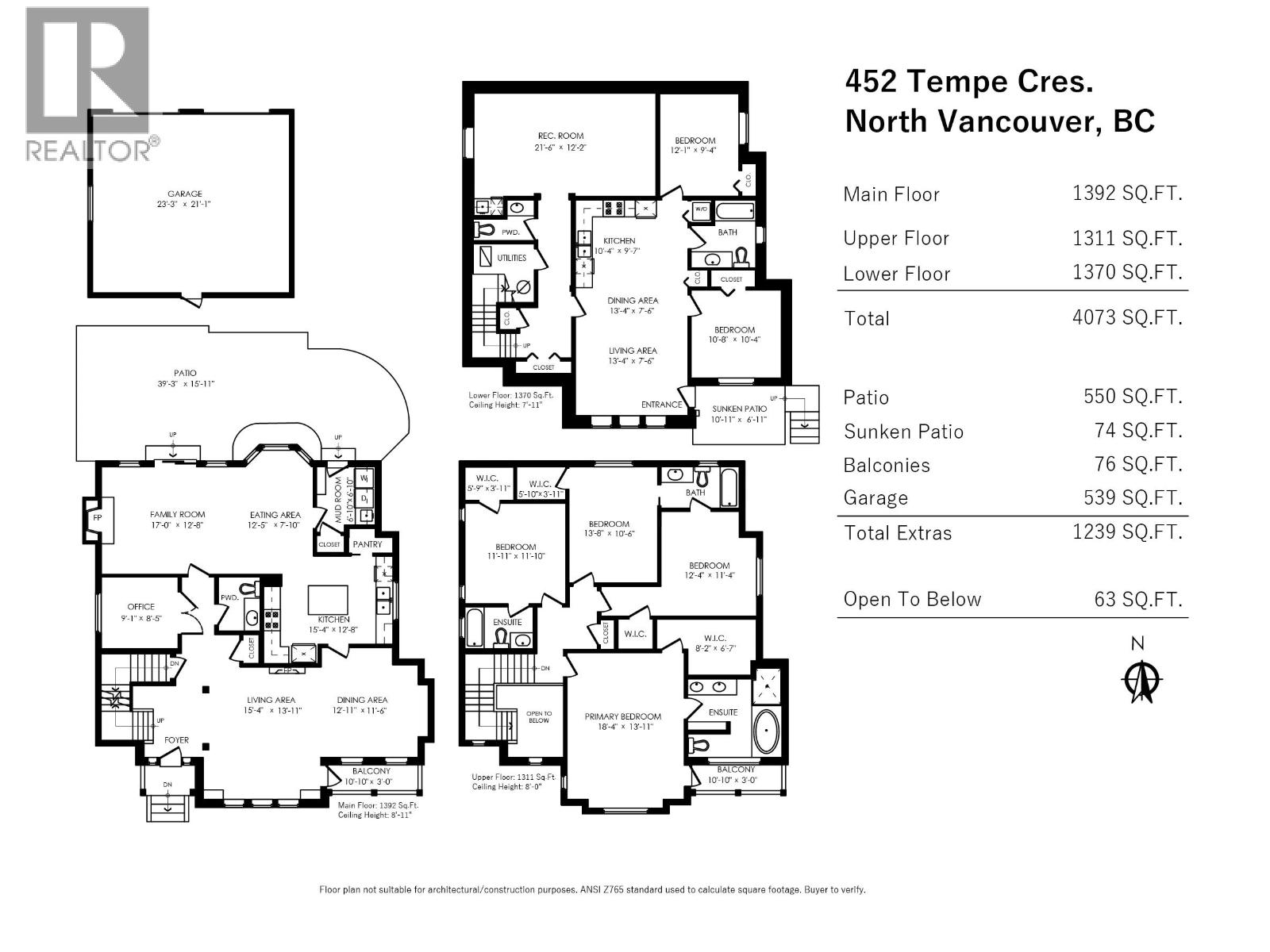 452 TEMPE CRESCENT, North Vancouver