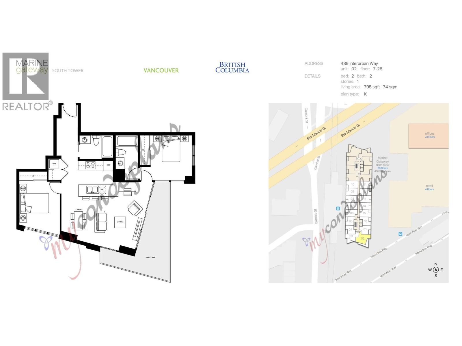 Photo 2 of 1802 489 Interurban Way, Vancouver BC