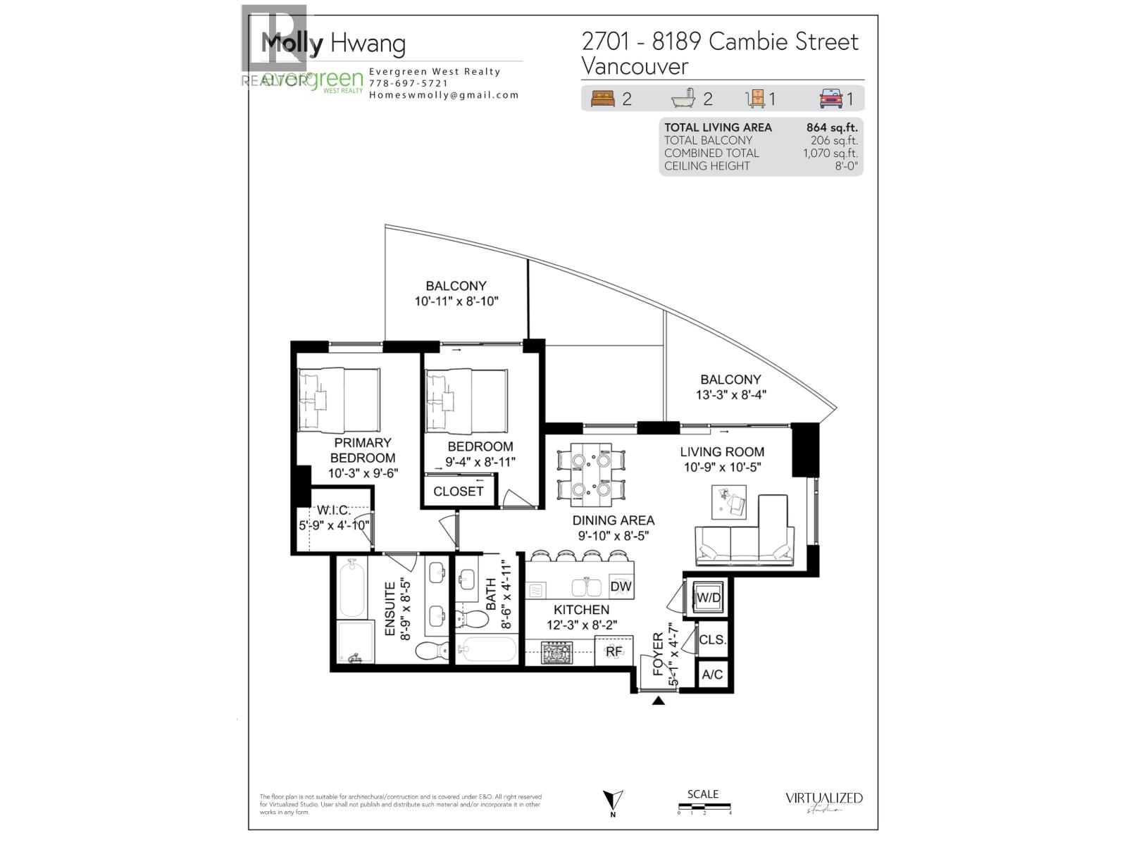 Photo 13 of 2701 8189 Cambie Street, Vancouver BC